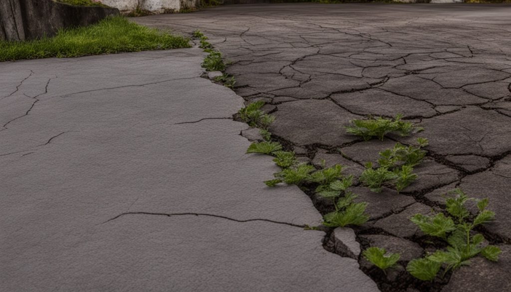 driveway and walkway cracks